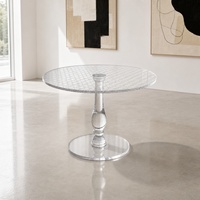 Table basse moderne en acrylique transparent, table d'appoint de luxe, écologique et durable, pour le salon, meubles et décoration intérieure