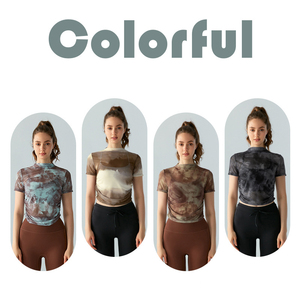 Haut de sport respirant à séchage rapide pour femme, coupe classique, idéal pour le yoga, la course à pied, les vêtements de fitness, service OEM personnalisé sans couture - Product Image 3