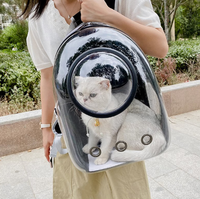 Sac à dos de transport pour chat portable, étanche, à coque rigide, en PC transparent, avec fenêtre bulle, pour l'extérieur