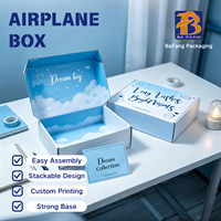 Fabricant de boîtes d'expédition personnalisées imprimées, boîtes en carton ondulé recyclables en forme d'avion, vente en gros pour cosmétiques, accessoires électroniques, cadeaux