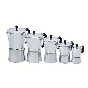 Cafetera Moka Clásica de 6 Tazas, Cafetera <span class=keywords><strong>Espresso</strong></span> Retro de Aluminio para Estufa, Cafetera Portátil Plateada para el Hogar y la Cocina - Product Image 5