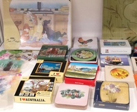Offre spéciale Coffret cadeau souvenir touristique de Paris Coffret en PVC Ensemble de sous-verres avec tapis et tampons France Paris Souvenirs et cadeaux