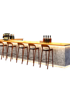 Mostrador de Recepción Comercial de Estilo Industrial <span class=keywords><strong>Vintage</strong></span> Yimutang, en Forma de L, Multifuncional, para Bar, Esquina, Caja, Restaurante de Barbacoa - Product Image 1