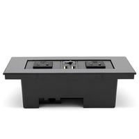 Multiprise de bureau encastrable avec protection contre les surtensions, prise américaine, ports USB et interrupteur