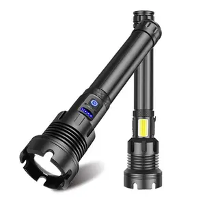 Lampe torche LED COB Rechargeable, nouveau Zoom télescopique, lampe de poche LED pour Camping XHP90, fabrication puissante de lampes de poche