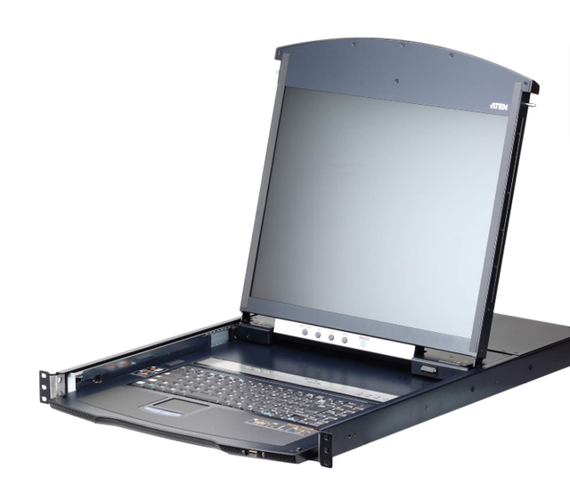 8-Port 19-Inch Digital LCD KVM with USB Interface and Dual Network Ports (In Stock) Aten KL1108VN