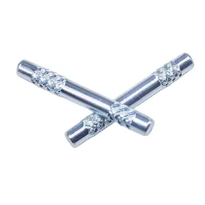 Customized stainless steel cnc Lathing Parts straight shaft pins cylindrical knurled threaded dowel pin
