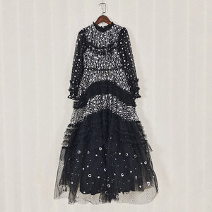 <span class=keywords><strong>Abito</strong></span> Vintage dolce da donna <span class=keywords><strong>abito</strong></span> lungo festa da sera occasione speciale da donna con paillettes con <span class=keywords><strong>motivi</strong></span> floreali <span class=keywords><strong>rosa</strong></span> abiti rossi - Product Image 6