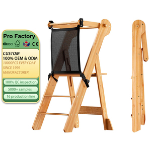 Torre de aprendizaje plegable para niños pequeños, taburete plegable de altura ajustable para cocina infantil - Product Image 1