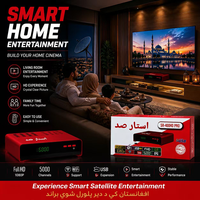 Penerima Satelit DVB-S2 Gratis dengan Sensor LED Ganda Digital 1080P USB WiFi Set Top Box Decoder Plastik SR-400HD PRO 12 Bulan
