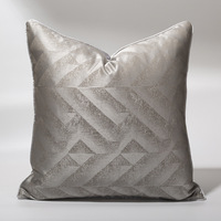 Housse de coussin et de oreiller jacquard géométrique vintage moderne de luxe avec logo personnalisé pour la maison et l'hôtel, 100% polyester