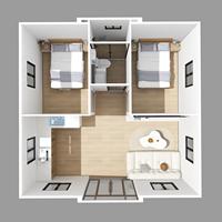 Maison conteneur grise modulaire pliable, système de déploiement rapide hydraulique, serre en panneaux sandwich en acier galvanisé, garantie 4 ans