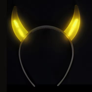 Diadema Luminosa Desechable con Diseño de <span class=keywords><strong>Diablo</strong></span> para Fiestas de Halloween, 100 Unidades, Talla Única - Product Image 1