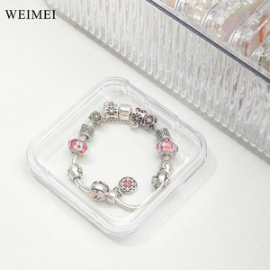 WEIMEI <b>Large</b> Capacity Transparent <b>Plastic</b> Jewelry Organizer <b>Storage</b> Box for Bracelets and Necklaces - Product Image 2