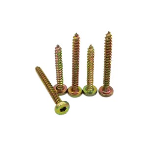 Tornillo autorroscante de cabeza avellanada cruzada de acero al carbono galvanizado con zinc amarillo para madera, aglomerado y paneles de yeso - Product Image 3