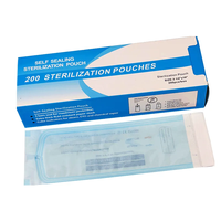 Sachets de Stérilisation Auto-Scellants Transparents Bleus pour Fournitures Dentaires Multi-usages 10x3.5in
