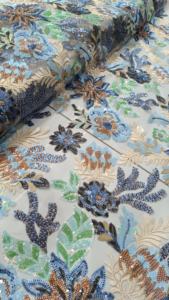 Multi Sequence Imported Net Fabric for Making Women Luxury Dresses Available at Affordable Price - Product Image 2