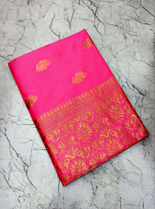 Wholesale Luxury Banarasi Silk <b>Saree</b> <b>for</b> <b>Women</b> | Premium Woven Zari Border Wedding Party Wear Designer <b>Saree</b> with Blouse Piece - Product Image 5