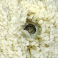 Tampon de polissage en laine de 200mm (8 "), tampon double face en laine naturelle 100% avec filetage 5/8-11 pour la coupe et le polissage du composé à 2 côtés