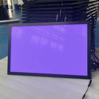 Kotak Lampu Dekorasi Dinding RGB Matte Bingkai Aluminium Persegi Panjang Akrilik dengan Lampu LED Backlit 3000 Lumens Tahan Cuaca Ultra Tipis 16x24