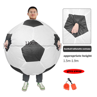 Costume gonflable en forme de ballon de football pour supporters, idéal pour les événements de football 2026 et la décoration des fans.