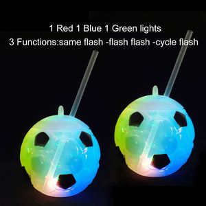 Hot Selling 500ml PET LED Disco <b>Glasses</b> Straw for Icy Wine Birthday Party & Graduation New Year Outdoor Soccer National Team - Product Image 5