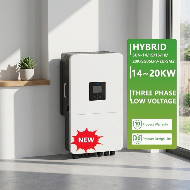 HZ SUN-60/70/75/80K-SG02HP3-EU-EM6 Three Phase Hybrid Solar Inverter 48V Lithium Ion Battery 97.6% Max Efficiency IP65 Energy