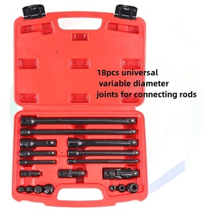 18 Pcs <strong>Socket</strong> Wrenches Connecting Rods <strong>Universal</strong> <strong>Joints</strong> Variable Square And Diameter <strong>Joints</strong> Batch Head <strong>Sockets</strong> - Product Image 2