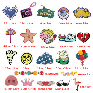 Đáng Yêu Kawaii Phong Cách Bán Buôn Giá Cô Gái Nhỏ Quần Áo Phụ Kiện Trang Trí Sắt Trên Thêu Nhỏ Màu Hồng Các Bản Vá Lỗi - Product Image 4