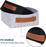 Lot de 2 plateaux pliables en feutre pour hommes, plateau de rangement de bureau pour bijoux, portefeuilles, montres, téléphone, pièces de monnaie, clés