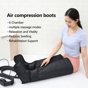 Appareil de massage des jambes par compression d'air avec fonction de saut de chambre, zones sélectionnables, enveloppements à 6 chambres pour pieds, chevilles, mollets, genoux et cuisses - Product Image 4