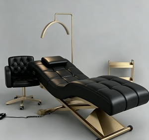 Nueva cama eléctrica de belleza con forma de S para pestañas y tatuajes, para salones de belleza, cama especializada para masajes faciales y SPA. - Product Image 2