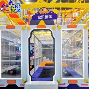 Aire de jeux intérieure commerciale pour enfants, labyrinthe de jeux souples avec parc de trampolines et parcours d'obstacles Ninja Warrior pour centre d'aventure - Product Image 5