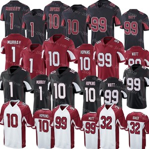 Hommes 1 Kyler Murray Maillots de football 10 <span class=keywords><strong>DeAndre</strong></span> Hopkins 99 J.J. Watt 18 Jersey cousu vert - Product Image 1
