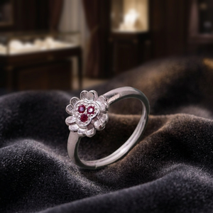 Trendy Silver <b>Indian</b> Made Women's Fine <b>Ring</b> with Beautiful Flower Design for Anniversaries Parties or Gifts - Product Image 4