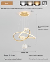 Lustre de restaurant moderne, simple, de luxe léger, haut de gamme, pour salle à manger, bar, lampe de table en cristal à trois têtes, lampe Zhongshan LED