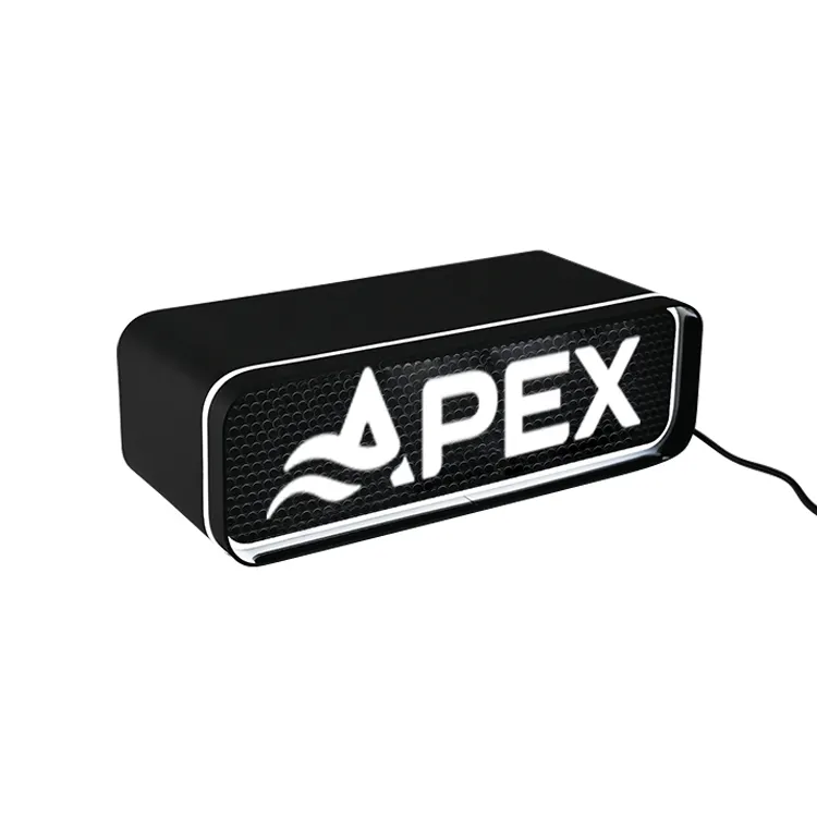 APEX acrilico Custom Certificaturer elettronica LED Light Box classico svuotamento Logo nero custodia lampada per negozio di fumo