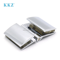 KKZ Chrome poli 180 degrés ouverture par poussée porte en verre de douche sans double face charnière pliante pivotante pliante