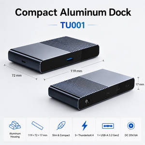 Base de Conexión Thunderbolt 4 5 en 1, 40 Gbps, 8K*60Hz, 3xUSB-C 10 Gbps, USB-A, Hub TBT4 de Aluminio TU001 para Laptop y Escritorio - Product Image 4