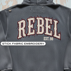 Dark grey của nam giới cắt hoodie đau khổ cổ điển 3D thêu đính vá dây kéo lên nặng bông trùm đầu Áo Hoodie - Product Image 3