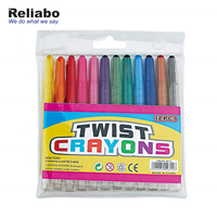 Reliabo Chine Produits Uniques 12 pièces Multicolore Torsion Cire Twistable Crayons Pour Les Enfants