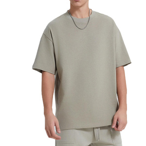 T-shirt pour homme en coton épais 300g, décontracté d'été, personnalisé, ample, à épaules tombantes, col rond, surdimensionné - Product Image 1