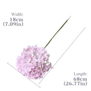 Flor de hortensia de un solo tallo para bricolaje ramo de boda centro de mesa decoración Iglesia Pew final ceremonia arreglos - Product Image 4