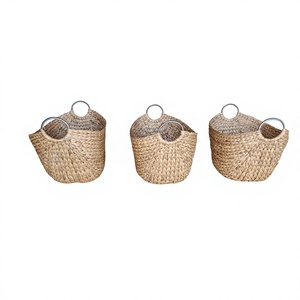 99 Gold Data Luna Natural Handmade Eco-Friendly Water Hyacinth <b>Rectangular</b> Woven <b>Storage</b> Tray for Modern Home Decor Organization - Product Image 1