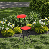 Chaise de jardin pliable miniature portable pour la plage, le restaurant, l'ameublement extérieur