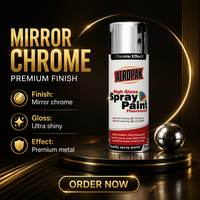 Peinture en aérosol effet miroir chromé facile à appliquer, effet métallique, 400 ml, revêtement liquide acrylique pour meubles DIY