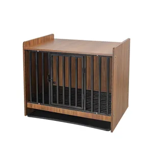 Wooden dog cage small and medium-sized dog with toilet separation square tube wooden teddy corgi pet villa indoor home