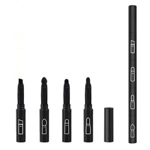 แปรงแต่งหน้าแบบพกพา 4 in 1 สำหรับอายแชโดว์ อายไลเนอร์ คิ้ว ลิปสติก และแป้งฝุ่น ชุดแปรงขนาดเล็กสำหรับเดินทาง - Product Image 3