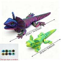 Jouet de lézard à queue frisée articulé imprimé en 3D, jouet de reptile à articulations mobiles, ornement créatif artisanal original, cadeau