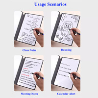 Tablette de dessin écologique GemFully pour enfants, tableau d'écriture, bloc-notes, bloc-notes à eau réutilisable pour enfants